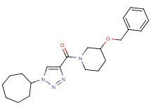 3-(benzyloxy)-1-[(1-cycloheptyl-1H-1,2,3-triazol-4-yl)carbonyl]piperidine