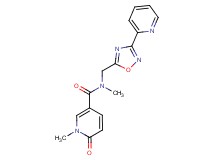 N,1-dimethyl-6-oxo-N-{[3-(2-pyridinyl)-1,2,4-oxadiazol-5-yl]methyl}-1,6-dihydro-3-pyridinecarboxamide