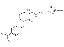 3-hydroxy-1-(4-isopropylbenzyl)-3-({[2-(3-methyl-1H-pyrazol-1-yl)ethyl]amino}methyl)piperidin-2-one
