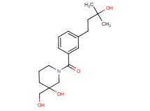 3-(hydroxymethyl)-1-[3-(3-hydroxy-3-methylbutyl)benzoyl]-3-piperidinol