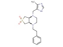 (4aR*,7aS*)-1-[(4-methyl-1H-imidazol-5-yl)methyl]-4-(2-phenylethyl)octahydrothieno[3,4-b]pyrazine 6,6-dioxide