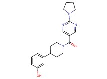 3-{1-[(2-pyrrolidin-1-ylpyrimidin-5-yl)carbonyl]piperidin-4-yl}phenol