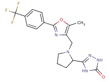 5-[1-({5-methyl-2-[4-(trifluoromethyl)phenyl]-1,3-oxazol-4-yl}methyl)-2-pyrrolidinyl]-2,4-dihydro-3H-1,2,4-triazol-3-one