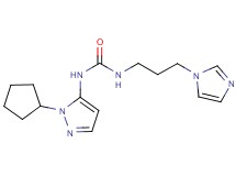 N-(1-cyclopentyl-1H-pyrazol-5-yl)-N'-[3-(1H-imidazol-1-yl)propyl]urea