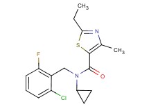 N-(2-chloro-6-fluorobenzyl)-N-cyclopropyl-2-ethyl-4-methyl-1,3-thiazole-5-carboxamide