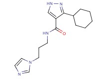 3-cyclohexyl-N-[3-(1H-imidazol-1-yl)propyl]-1H-pyrazole-4-carboxamide