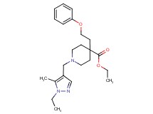 ethyl 1-[(1-ethyl-5-methyl-1H-pyrazol-4-yl)methyl]-4-(2-phenoxyethyl)-4-piperidinecarboxylate