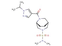 (1R*,5R*)-6-[(1-isopropyl-1H-pyrazol-4-yl)carbonyl]-N,N-dimethyl-3,6-diazabicyclo[3.2.2]nonane-3-sulfonamide