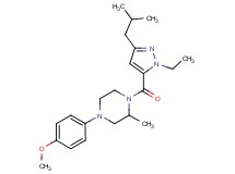 1-[(1-ethyl-3-isobutyl-1H-pyrazol-5-yl)carbonyl]-4-(4-methoxyphenyl)-2-methylpiperazine