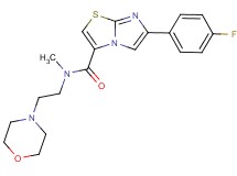 6-(4-fluorophenyl)-N-methyl-N-[2-(4-morpholinyl)ethyl]imidazo[2,1-b][1,3]thiazole-3-carboxamide