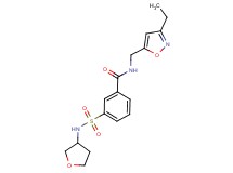 N-[(3-ethylisoxazol-5-yl)methyl]-3-[(tetrahydrofuran-3-ylamino)sulfonyl]benzamide