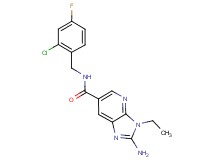 2-amino-N-(2-chloro-4-fluorobenzyl)-3-ethyl-3H-imidazo[4,5-b]pyridine-6-carboxamide