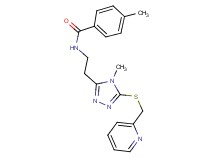 4-methyl-N-(2-{4-methyl-5-[(2-pyridinylmethyl)thio]-4H-1,2,4-triazol-3-yl}ethyl)benzamide
