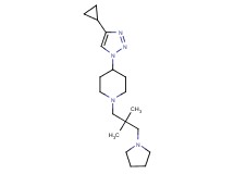 4-(4-cyclopropyl-1H-1,2,3-triazol-1-yl)-1-(2,2-dimethyl-3-pyrrolidin-1-ylpropyl)piperidine