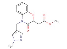 methyl {4-[(1-methyl-1H-pyrazol-4-yl)methyl]-3-oxo-3,4-dihydro-2H-1,4-benzoxazin-2-yl}acetate