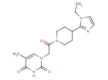 1-{2-[4-(1-ethyl-1H-imidazol-2-yl)-1-piperidinyl]-2-oxoethyl}-5-methyl-2,4(1H,3H)-pyrimidinedione