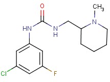 N-(3-chloro-5-fluorophenyl)-N'-[(1-methylpiperidin-2-yl)methyl]urea