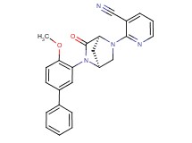 2-[(1S*,4S*)-5-(4-methoxy-3-biphenylyl)-6-oxo-2,5-diazabicyclo[2.2.1]hept-2-yl]nicotinonitrile