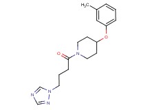 4-(3-methylphenoxy)-1-[4-(1H-1,2,4-triazol-1-yl)butanoyl]piperidine