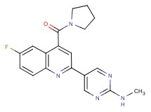 5-[6-fluoro-4-(pyrrolidin-1-ylcarbonyl)quinolin-2-yl]-N-methylpyrimidin-2-amine
