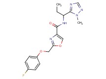 2-[(4-fluorophenoxy)methyl]-N-[1-(1-methyl-1H-1,2,4-triazol-5-yl)propyl]-1,3-oxazole-4-carboxamide