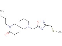2-butyl-8-({3-[(methylthio)methyl]-1,2,4-oxadiazol-5-yl}methyl)-2,8-diazaspiro[5.5]undecan-3-one