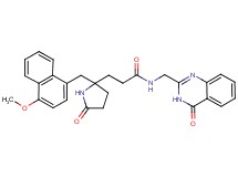 3-{2-[(4-methoxy-1-naphthyl)methyl]-5-oxo-2-pyrrolidinyl}-N-[(4-oxo-3,4-dihydro-2-quinazolinyl)methyl]propanamide