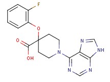 4-(2-fluorophenoxy)-1-(9H-purin-6-yl)piperidine-4-carboxylic acid