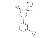 (3R*,4R*)-3-cyclobutyl-1-(6-cyclopropyl-4-pyrimidinyl)-4-methyl-3-pyrrolidinol