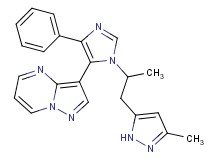 3-{1-[1-methyl-2-(3-methyl-1H-pyrazol-5-yl)ethyl]-4-phenyl-1H-imidazol-5-yl}pyrazolo[1,5-a]pyrimidine