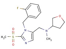 N-{[1-(2-fluorobenzyl)-2-(methylsulfonyl)-1H-imidazol-5-yl]methyl}-N-methyltetrahydro-3-furanamine