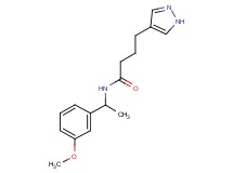 N-[1-(3-methoxyphenyl)ethyl]-4-(1H-pyrazol-4-yl)butanamide