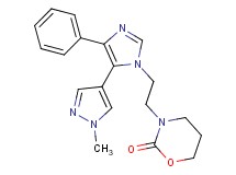 3-{2-[5-(1-methyl-1H-pyrazol-4-yl)-4-phenyl-1H-imidazol-1-yl]ethyl}-1,3-oxazinan-2-one