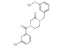 1-(3-methoxybenzyl)-4-[(6-methyl-2-pyridinyl)carbonyl]-2-piperazinone