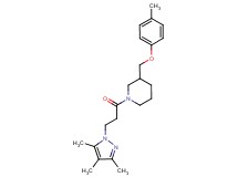 3-[(4-methylphenoxy)methyl]-1-[3-(3,4,5-trimethyl-1H-pyrazol-1-yl)propanoyl]piperidine