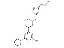4-(1-{[3-(methoxymethyl)-1,2,4-oxadiazol-5-yl]methyl}-3-piperidinyl)-2-methyl-6-(1-pyrrolidinyl)pyrimidine