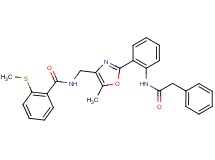 N-[(5-methyl-2-{2-[(phenylacetyl)amino]phenyl}-1,3-oxazol-4-yl)methyl]-2-(methylthio)benzamide