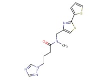 N-methyl-N-{[2-(2-thienyl)-1,3-thiazol-4-yl]methyl}-4-(1H-1,2,4-triazol-1-yl)butanamide