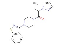 3-{4-[2-(1H-pyrazol-1-yl)butanoyl]-1-piperazinyl}-1,2-benzisothiazole