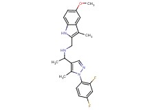 1-[1-(2,4-difluorophenyl)-5-methyl-1H-pyrazol-4-yl]-N-[(5-methoxy-3-methyl-1H-indol-2-yl)methyl]ethanamine