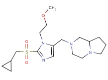 2-{[2-[(cyclopropylmethyl)sulfonyl]-1-(2-methoxyethyl)-1H-imidazol-5-yl]methyl}octahydropyrrolo[1,2-a]pyrazine