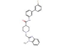N-(3'-fluoro-3-biphenylyl)-1-[(1-methyl-1H-benzimidazol-2-yl)methyl]-4-piperidinecarboxamide