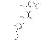 3-(aminosulfonyl)-N-{[5-(methoxymethyl)-1H-pyrazol-3-yl]methyl}-N,4,5-trimethylbenzamide