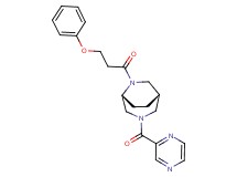 (1S*,5R*)-6-(3-phenoxypropanoyl)-3-(pyrazin-2-ylcarbonyl)-3,6-diazabicyclo[3.2.2]nonane