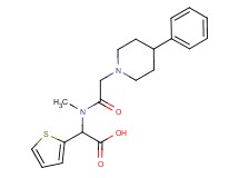 {methyl[(4-phenyl-1-piperidinyl)acetyl]amino}(2-thienyl)acetic acid
