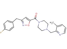 1-{[3-(4-fluorobenzyl)-5-isoxazolyl]carbonyl}-4-[(3-methyl-2-pyridinyl)methyl]piperazine