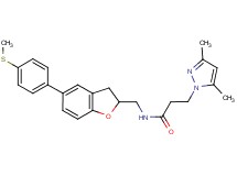 3-(3,5-dimethyl-1H-pyrazol-1-yl)-N-({5-[4-(methylthio)phenyl]-2,3-dihydro-1-benzofuran-2-yl}methyl)propanamide