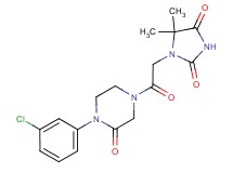 1-{2-[4-(3-chlorophenyl)-3-oxo-1-piperazinyl]-2-oxoethyl}-5,5-dimethyl-2,4-imidazolidinedione
