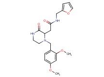 2-[1-(2,4-dimethoxybenzyl)-3-oxo-2-piperazinyl]-N-(2-furylmethyl)acetamide