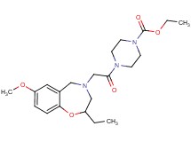 ethyl 4-[(2-ethyl-7-methoxy-2,3-dihydro-1,4-benzoxazepin-4(5H)-yl)acetyl]-1-piperazinecarboxylate